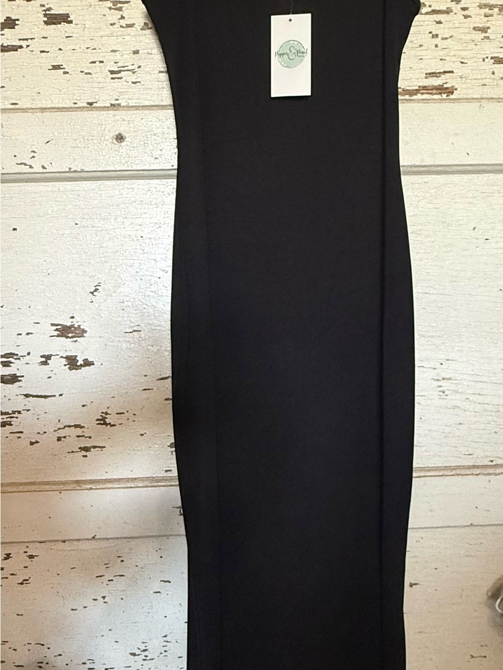 Black Sleeveless Maxi Dress with Tags size medium